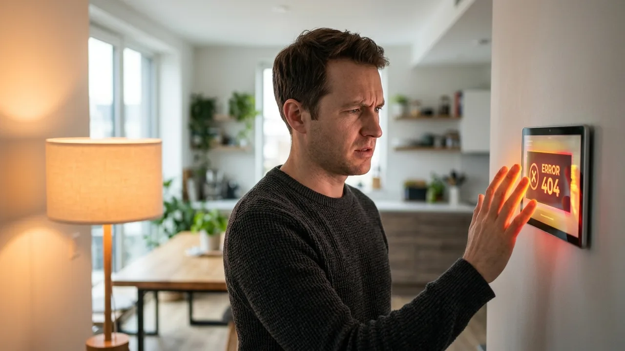 Ein zersplitterter Smartphone-Bildschirm zeigt fragmentierte Daten und Code, während eine schattenhafte Hand danach greift. Symbolisiert den Kontrollverlust über KI-Agenten durch Manipulation.